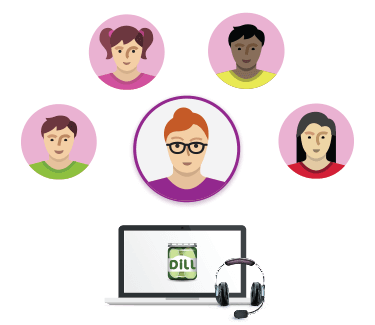 How DiLL works - 1 - Equip the class with a laptop or mobile device
